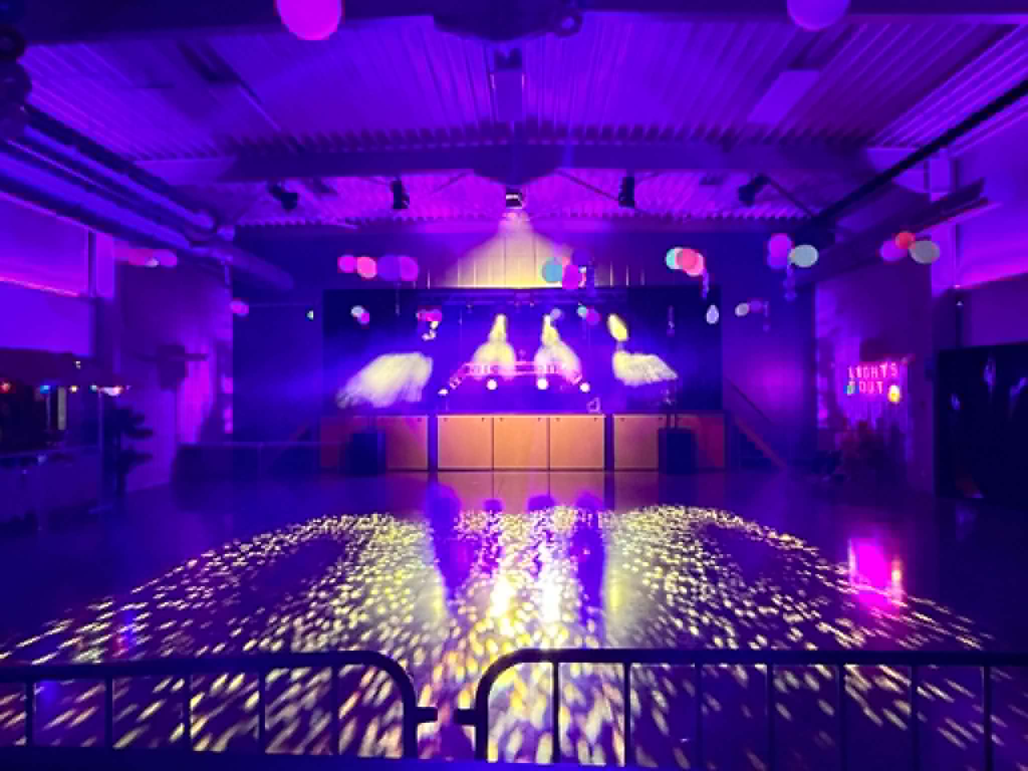 Sfeerverlichting in de zaal